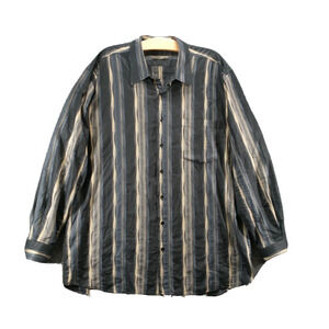 Marc Thombard Switzerland Men's Striped Button-Up Shirt Multi 46 100% Cotton